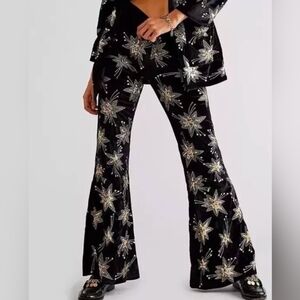 Free people Lenni Velvet sequin star pants xs